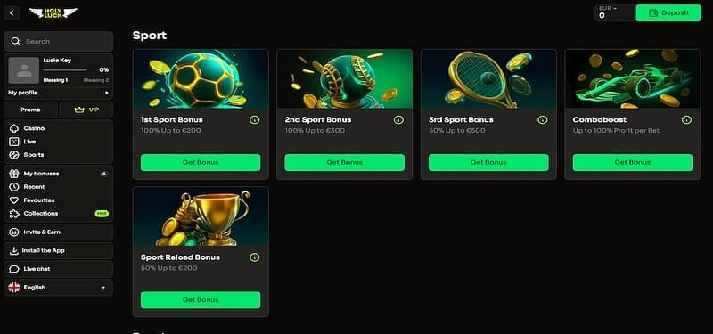 Holyluck bono de bienvenida – El segundo y tercer depósito: donde está el grueso del paquete